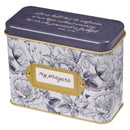 My Prayers Hebrews 10:23 Cards In Tin Blue Floral