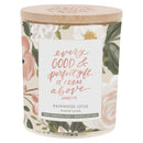 Every Good & Perfect Gift James 1:17 Glass Candle w/Bamboo Lid Floral