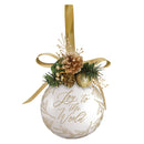 Ornament Round Joy to the World Gold