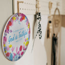 God is trouw keramische hangende decoratie