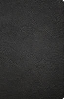 CSB Large Print Personal Size Reference Bible-Black Genuine Leather Indexed