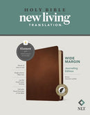 NLT Wide Margin Bible  Filament Enabled Edition-Brown Genuine Leather Indexed