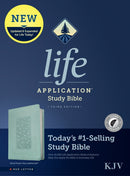 KJV Life Application Study Bible (Third Edition)-RL-Teal Floral Frame LeatherLike Indexed
