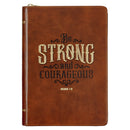 Strong and Courageous brownwith Zipper
