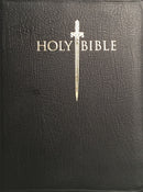 KJVER Sword Study Bible Giant Print Black Genuine Leather Indexed