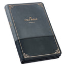 KJV Deluxe Gift Gray and Black Index Zip