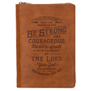 Be Strong Toffee Brown Faux Leather Zip