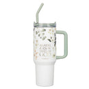 Ps. 46:10 Tumbler w/straw SS Green