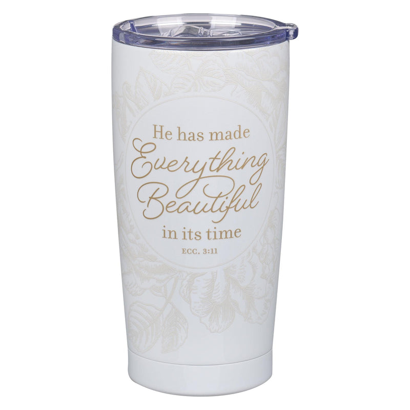 Everything Beautiful Ecc. 3:11 Tumbler SS Ivory