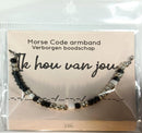 Ik hou van jou morsecode bracelet