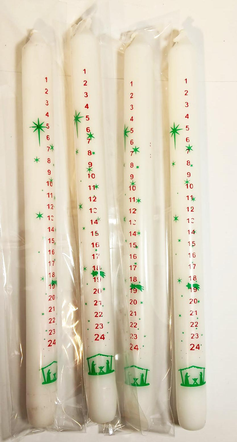 Advent candle with numbers - 23 x 2,3 cm