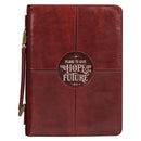 Bible Cover Classic Brown Hope & a Future Jer. 29:11.