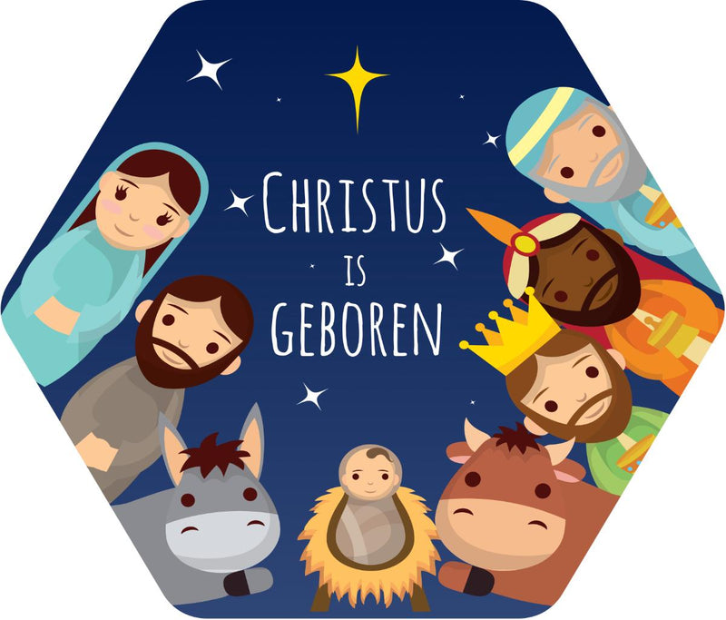 Christus is geboren. Kerst Honingraatbord Klein