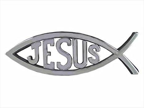 Vis met Jezus - Zilverkleurig