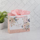 Pink/Blue Floral Be Still Ps. 46:10 Gift Bag LG Landscape