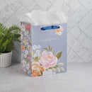 Blue Floral Congratulations Gift Bag LG Portrait