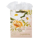 Neutral Floral Congratulations Gift Bag LG Portrait