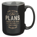 I Know the Plans Jer. 29:11 Mug Black