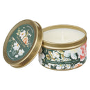 Trust in the Lord Prov. 3:5 Tin Candle Floral Green