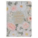 KJV Bible Compact Faux Leather HC, Gray Floral Printed Ps. 23:3