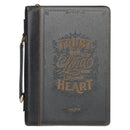 Trust In The Lord Prov. 3:5 Bible Cover Fashion Charcoal/Black