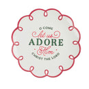 Plate Let us Adore Him Scalloped Edge