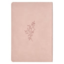 KJV Bible Thinline LP Faux Leather Flowers Pink