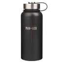 Man of God Water Bottle SS Black
