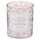 Bless You and Keep You Num. 6:24 Glass Candle