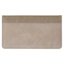 Amazing Grace Isa. 53:5 Checkbook Wallet Taupe