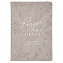Prayer Changes Things Journal Prompted Zip Taupe