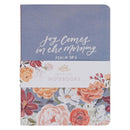 Joy comes in the morning Notebook Set Medium 2pc Blue Pink Floral