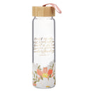 Trust In The Lord Prov. 3:5 Water Bottle Glass Floral