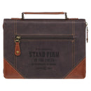 Stand Firm 1 Cor. 16:13 Bible Cover Classic Two-toned Brown