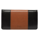 Checkbook Wallet Black/Brown Strong & Courageous Josh. 1:9