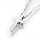 Cross stainless steel necklace 45cm