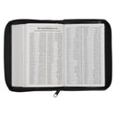 KJV Bible Mini Pocket Faux Leather, Black w/zipper