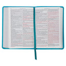 KJV Bible Compact Faux Leather, Turquoise
