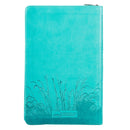 KJV Bible Deluxe Gift Faux Leather, Turquoise w/zipper