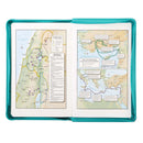 KJV Bible Deluxe Gift Faux Leather, Turquoise w/zipper