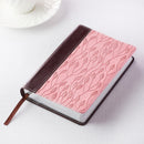 KJV Bible Compact Faux Leather, Brown/Pink Leaf