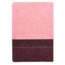 KJV Bible Thinline LP Faux Leather, Brown/Pink