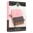 KJV Bible Thinline LP Faux Leather, Brown/Pink
