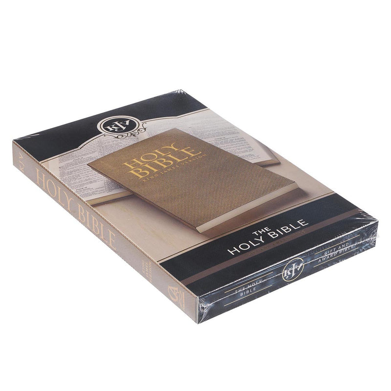 KJV Bible Gift & Award Faux Leather, Antique Gold