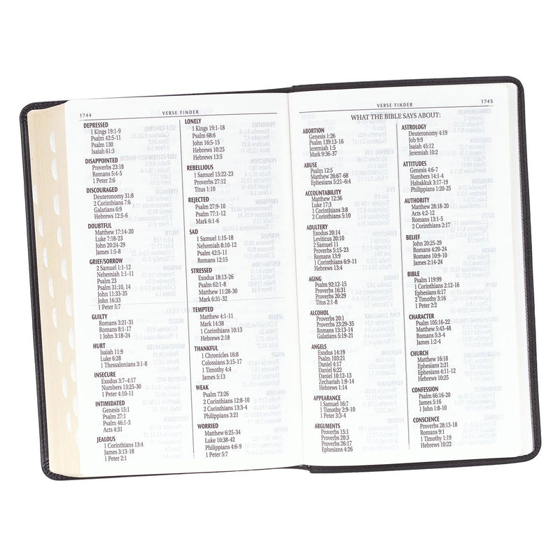 KJV Bible Giant Print Standard-size Faux Leather, Black Two-tone