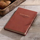 KJV Bible Gift Edition Faux Leather, Saddle Tan