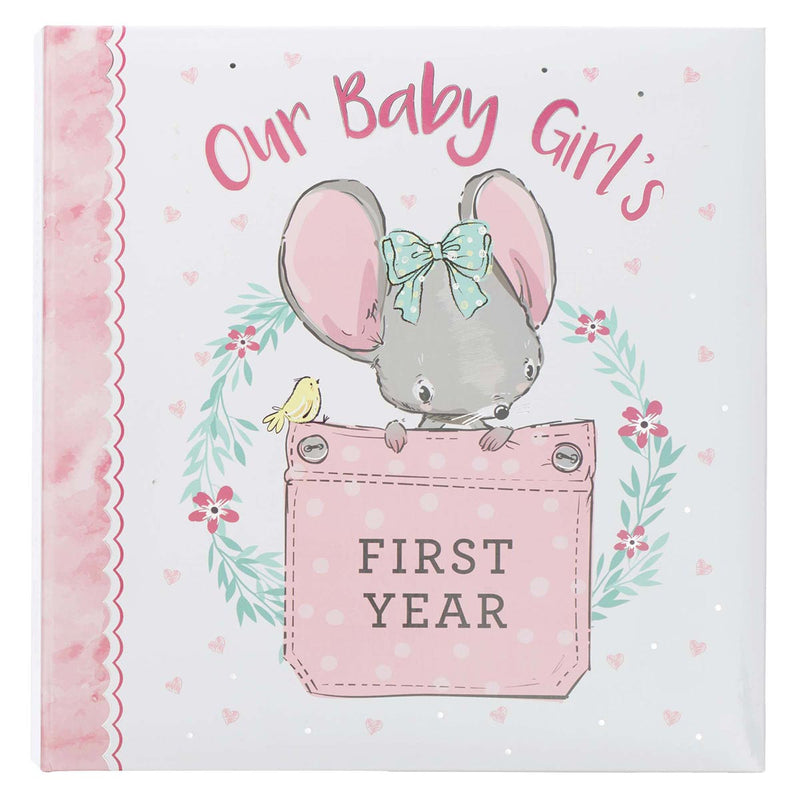 Our Baby Girl's First Year Padded Hardcover Memory Book 