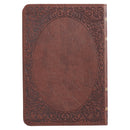KJV Bible Compact Faux Leather, Chestnut Brown