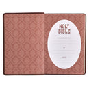 KJV Bible Compact Faux Leather, Chestnut Brown
