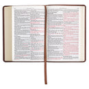 KJV Bible Compact Faux Leather, Chestnut Brown